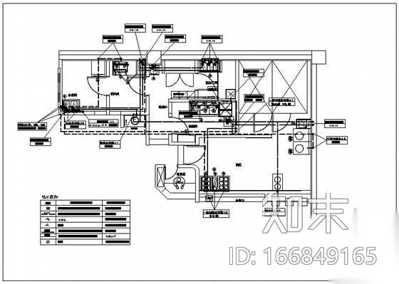 某食堂给排水图纸cad施工图下载【ID:166849165】