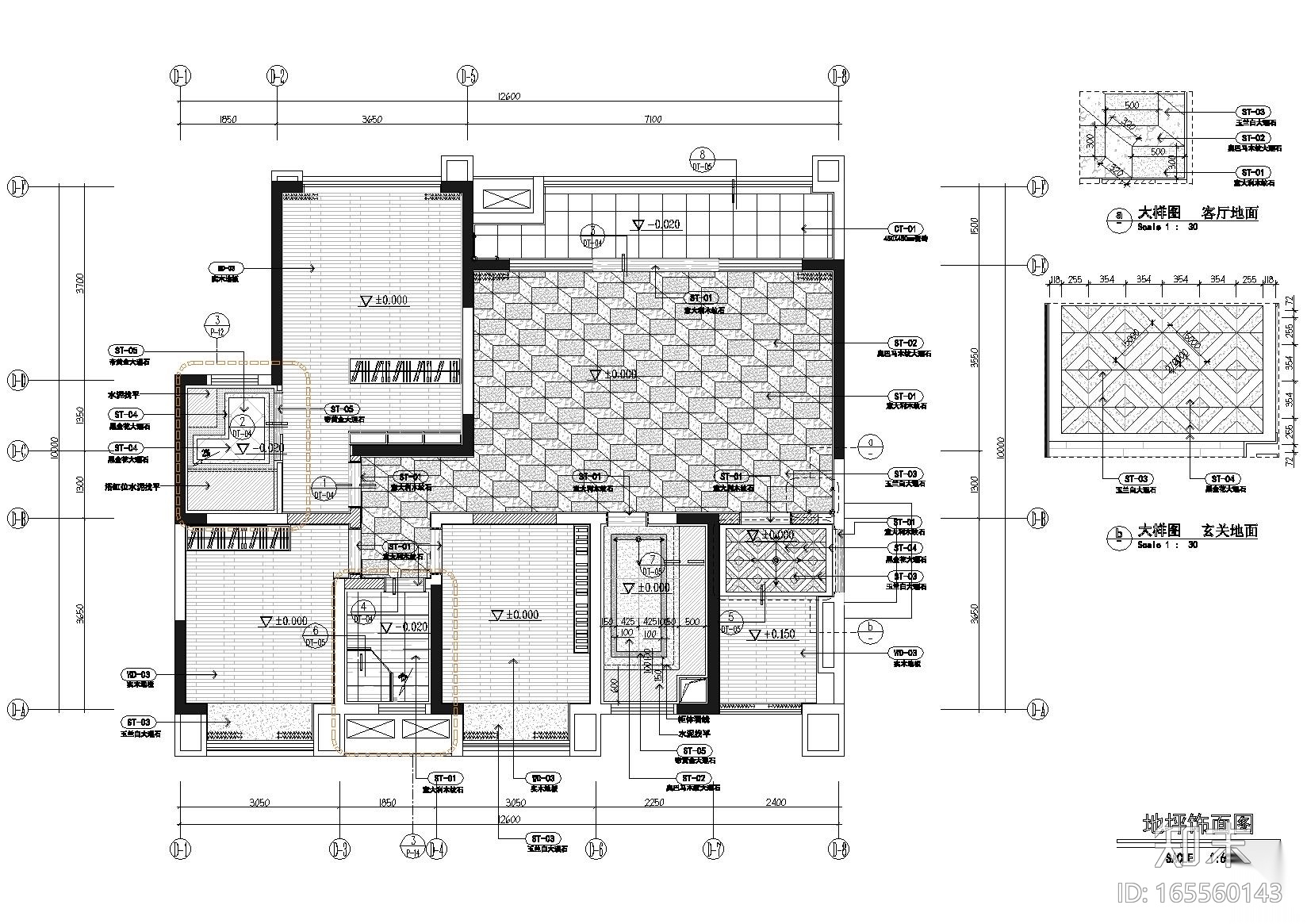 [四川]成都中洲白鹭郡样板间施工图+实景图cad施工图下载【ID:165560143】