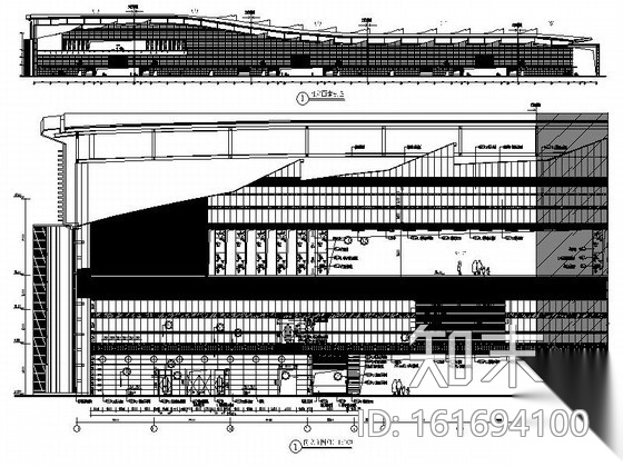 [珠海]经济特区现代风格国际会议展览中心室内装修施工图...cad施工图下载【ID:161694100】