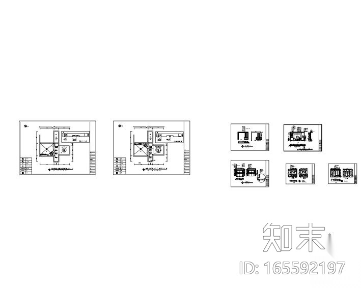 某居室设计装修图cad施工图下载【ID:165592197】