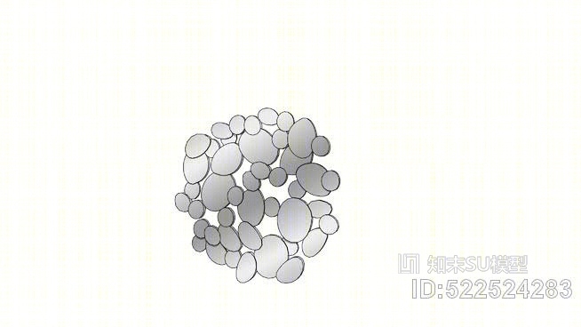 45579镜面水滴直径100厘米（明镜水滴圆形）SU模型下载【ID:522524283】
