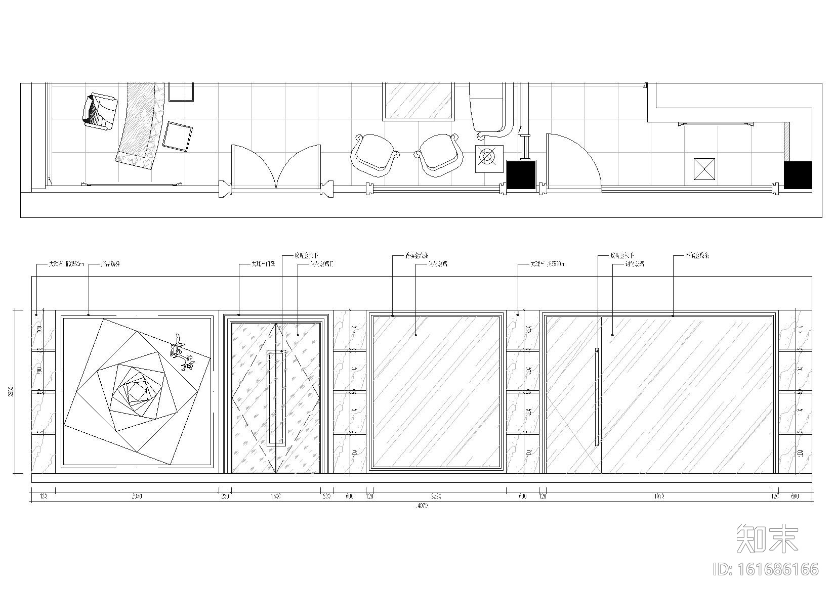 [福建]凯乐福皮居展厅上渡店施工图+实景图cad施工图下载【ID:161686166】