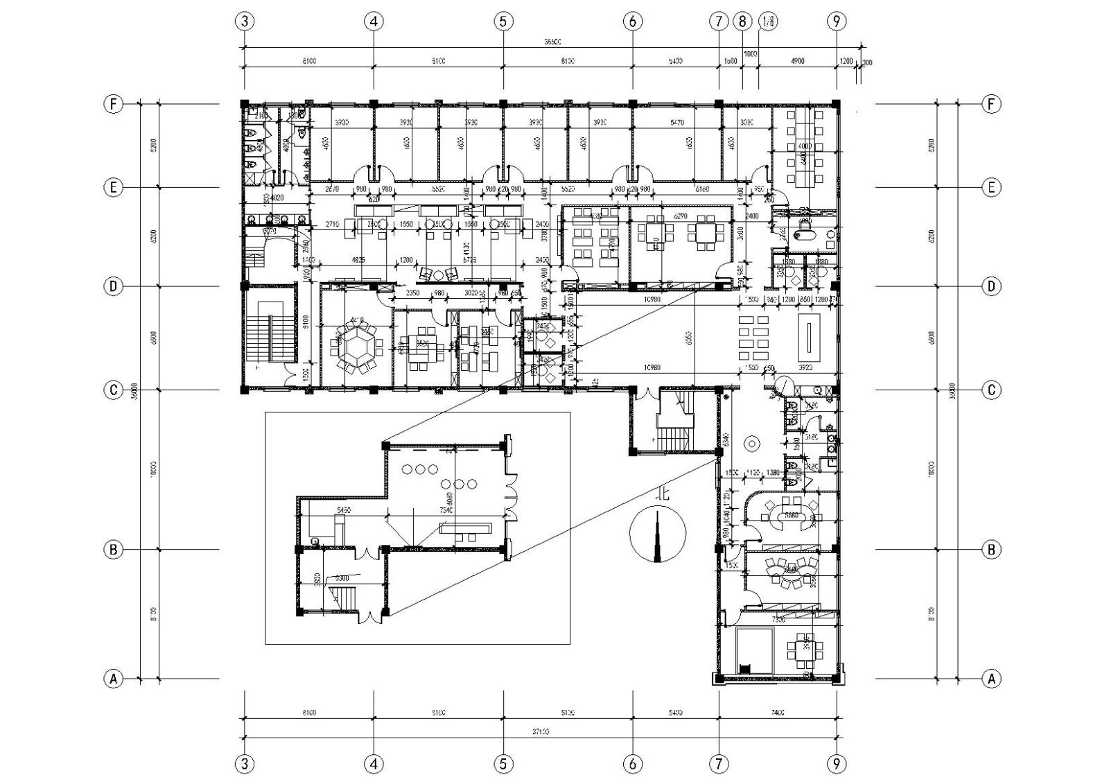 江苏昆山英语培训中心全套施工图_效果图cad施工图下载【ID:1131206803】