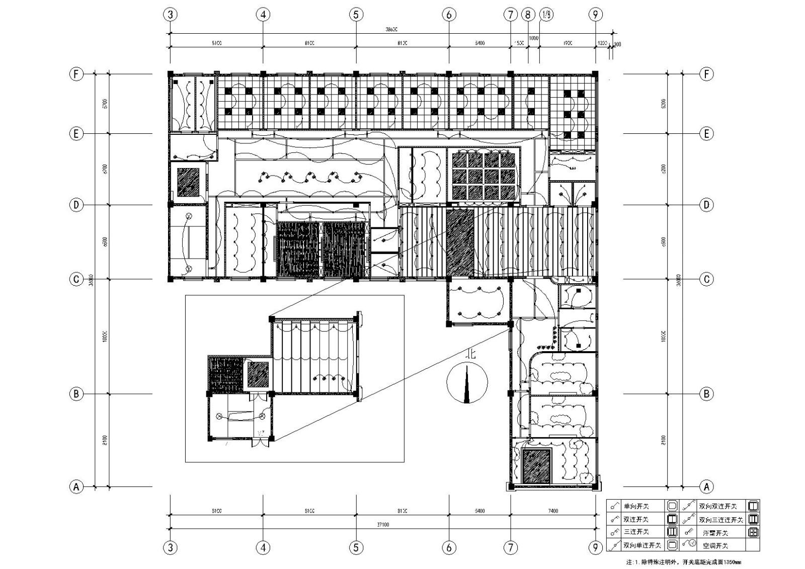 江苏昆山英语培训中心全套施工图_效果图cad施工图下载【ID:1131206803】