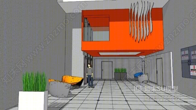 大堂图1SU模型下载【ID:931179752】