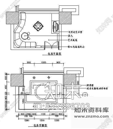 图块/节点KTV包房空间cad施工图下载【ID:832296703】