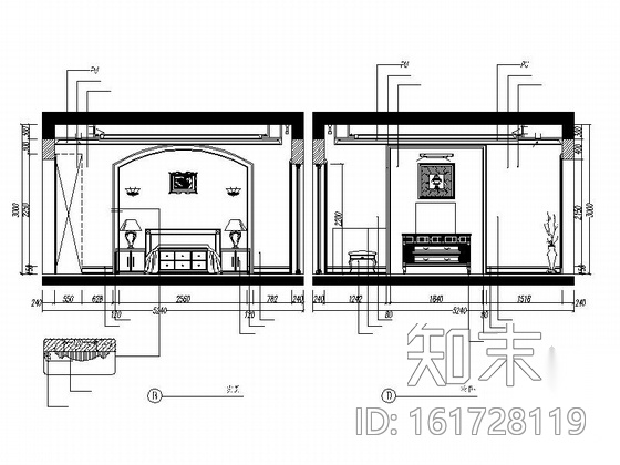 [昆明]精致典雅双层别墅欧式风格装修图（含效果图）cad施工图下载【ID:161728119】