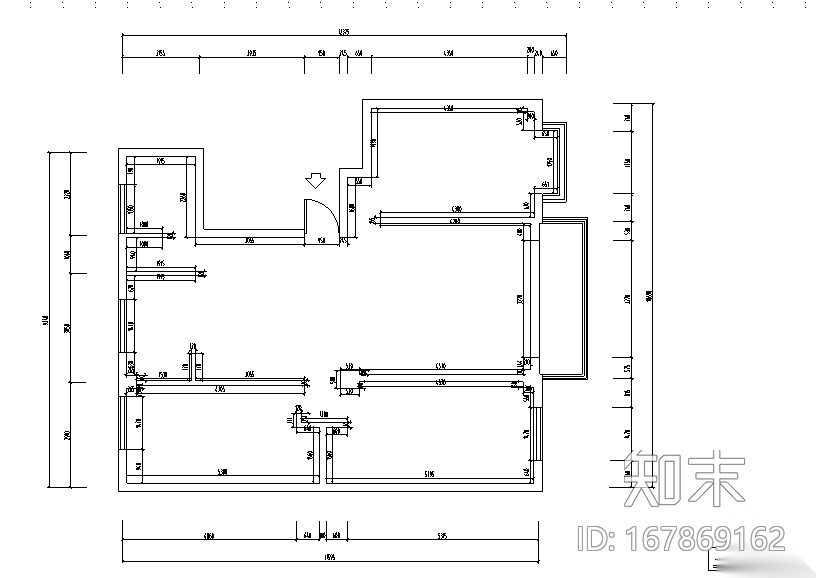 [新疆]三居室住宅设计施工图（附效果图）cad施工图下载【ID:167869162】