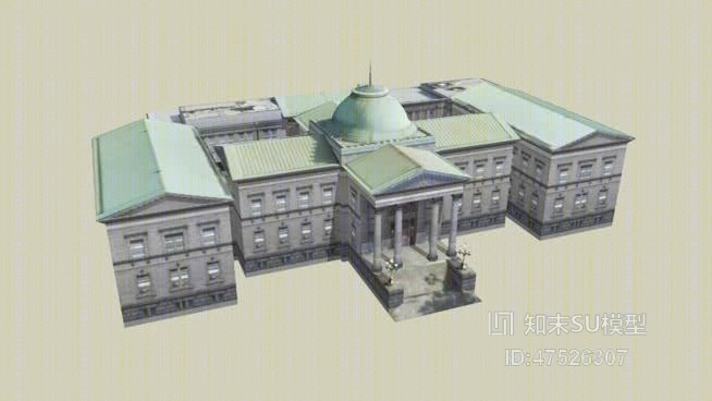 图书馆SU模型下载【ID:118194236】