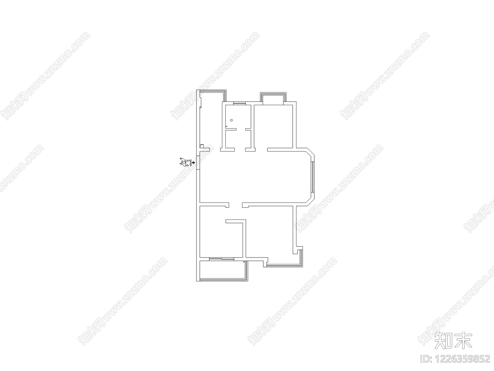 沙发cad施工图下载【ID:1226359852】