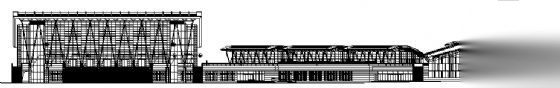 某体育活动中心立面设计cad施工图下载【ID:166068109】