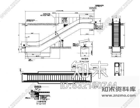 图块/节点自动扶梯详图大样Ⅰcad施工图下载【ID:832180744】