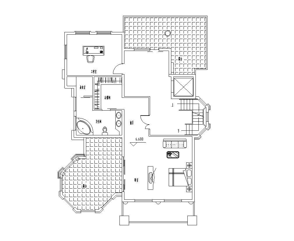 欧陆风格3层独栋别墅建筑施工图施工图下载【ID:149891103】