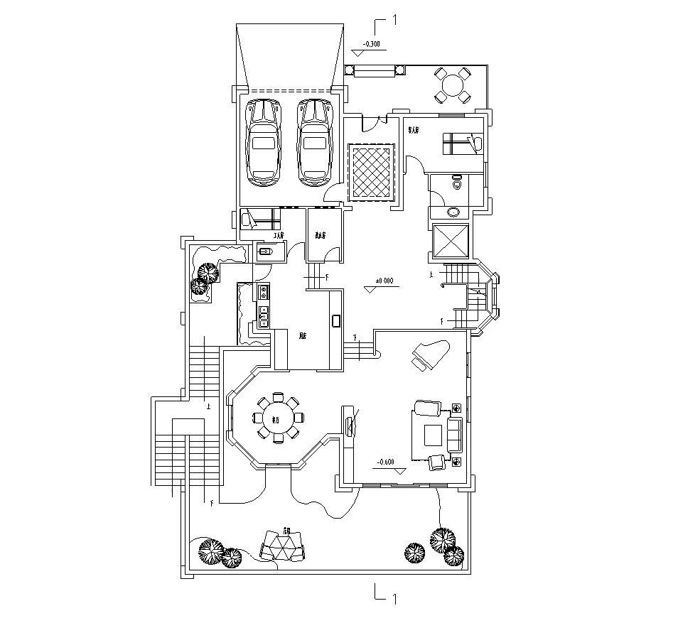 欧陆风格3层独栋别墅建筑施工图施工图下载【ID:149891103】