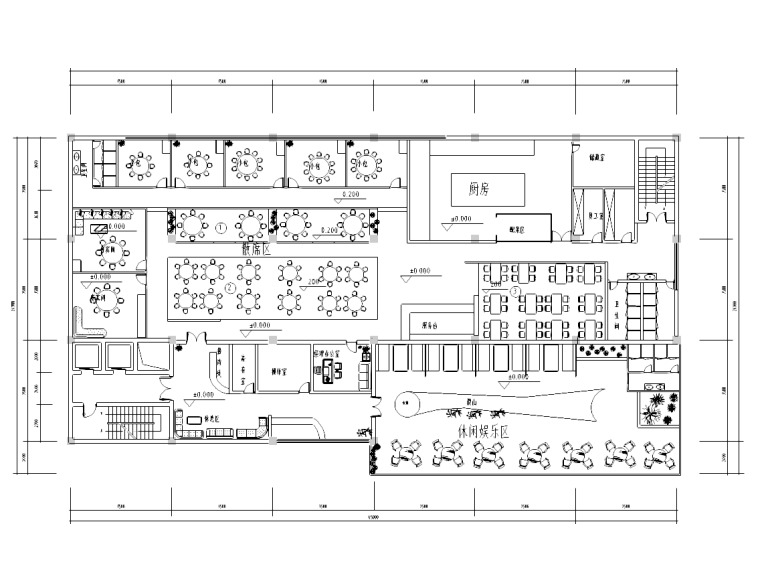 [湖南]古典风格中餐厅装修施工图cad施工图下载【ID:161760152】