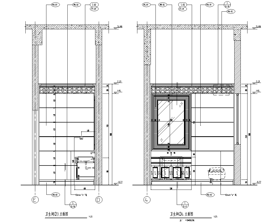 [广东]某意式风格三层别墅室内设计施工图cad施工图下载【ID:161778110】