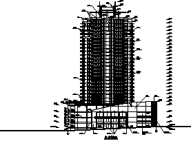90米高商住大厦建筑图（全套图纸）cad施工图下载【ID:151559146】