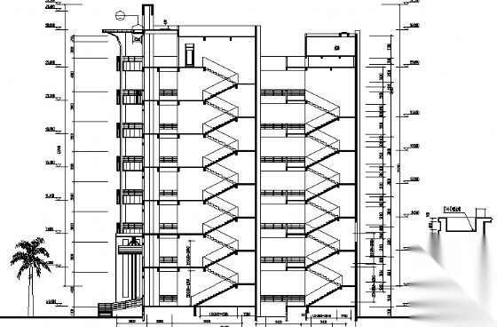 某七层教学楼建筑结构施工图cad施工图下载【ID:151575131】