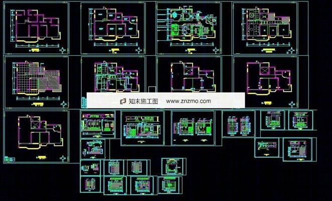 小苑新区家居装修图施工图下载【ID:56944051】