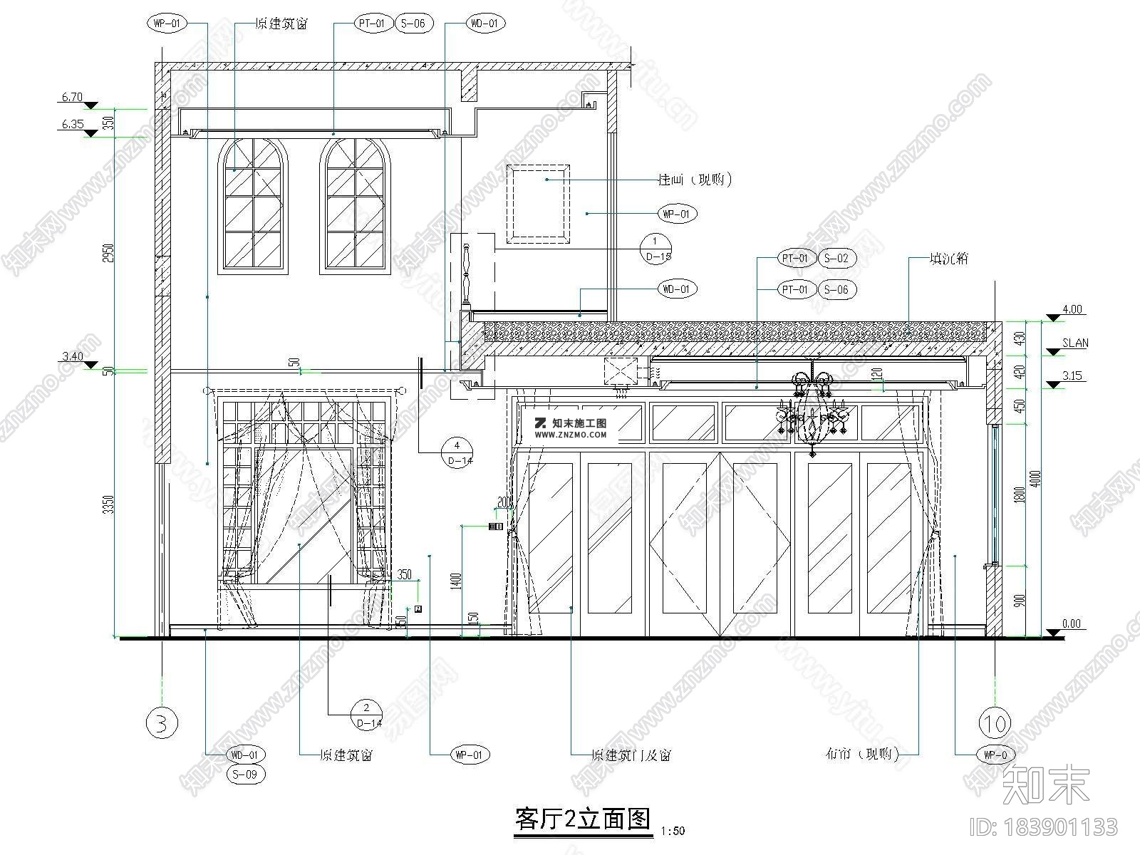 广东意式风格三层别墅施CAD施工图下载cad施工图下载【ID:183901133】