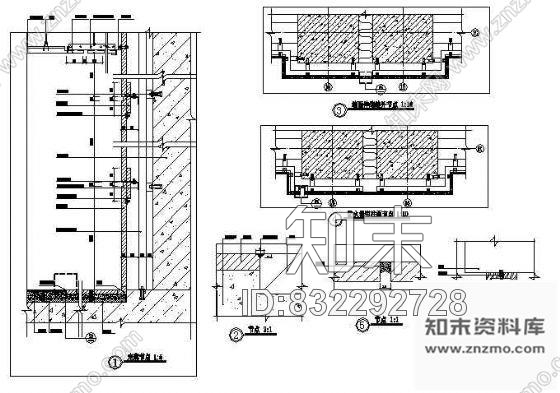 图块/节点造型墙面cad施工图下载【ID:832292728】