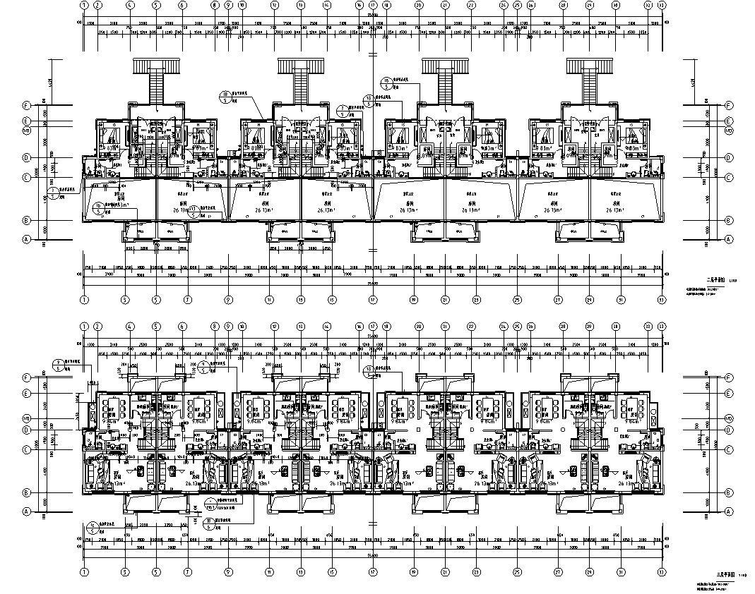 [上海]华夏幸福基业孔雀城居住区建筑施工图（CAD）施工图下载【ID:149581187】