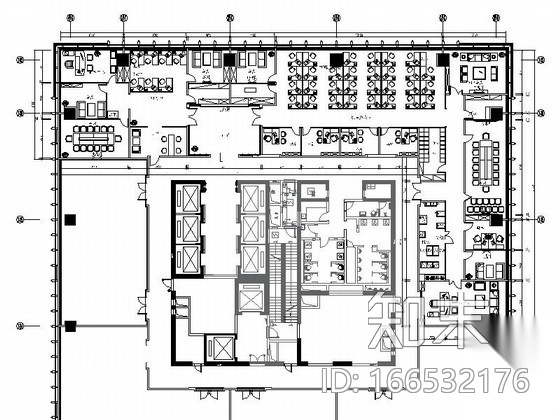 [辽宁]著名现代风格证券分公司室内装修施工图（含方案）cad施工图下载【ID:166532176】