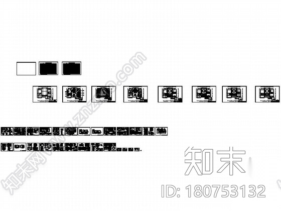 [深圳]半封闭式社区简欧四居室样板间装修施工图cad施工图下载【ID:180753132】