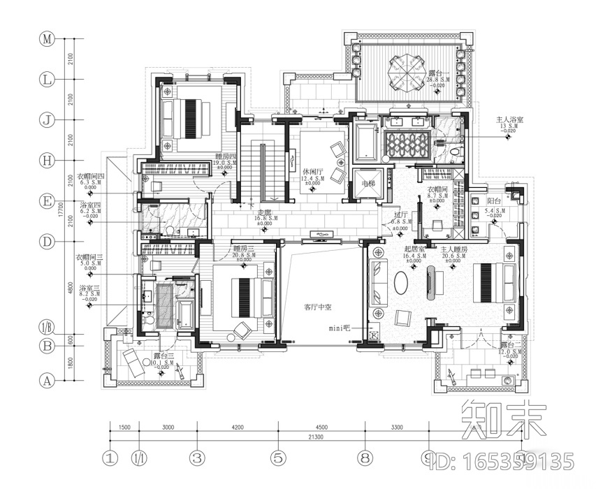 [昆明]新中式3层别墅室内设计施工图（含效果图）施工图下载【ID:165359135】