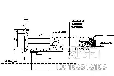 木质栈台剖面及护栏大样cad施工图下载【ID:168518105】