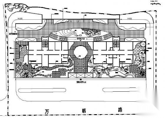 某单位屋顶花园园林设计平面图施工图下载【ID:161019163】