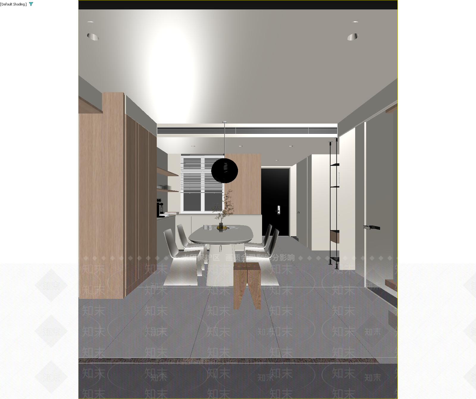 现代开放式厨房3D模型下载【ID:1214829580】