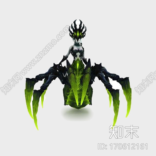 现代3D英雄无敌6角色蜘蛛兽CG模型下载【ID:170612161】