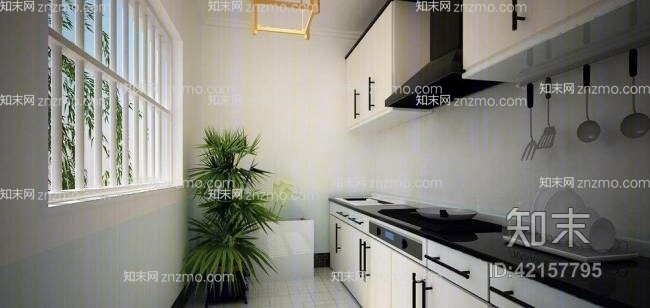 家居封闭厨房33D模型下载【ID:42157795】