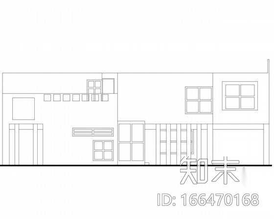 [课程设计]某二层独栋别墅建筑方案图cad施工图下载【ID:166470168】