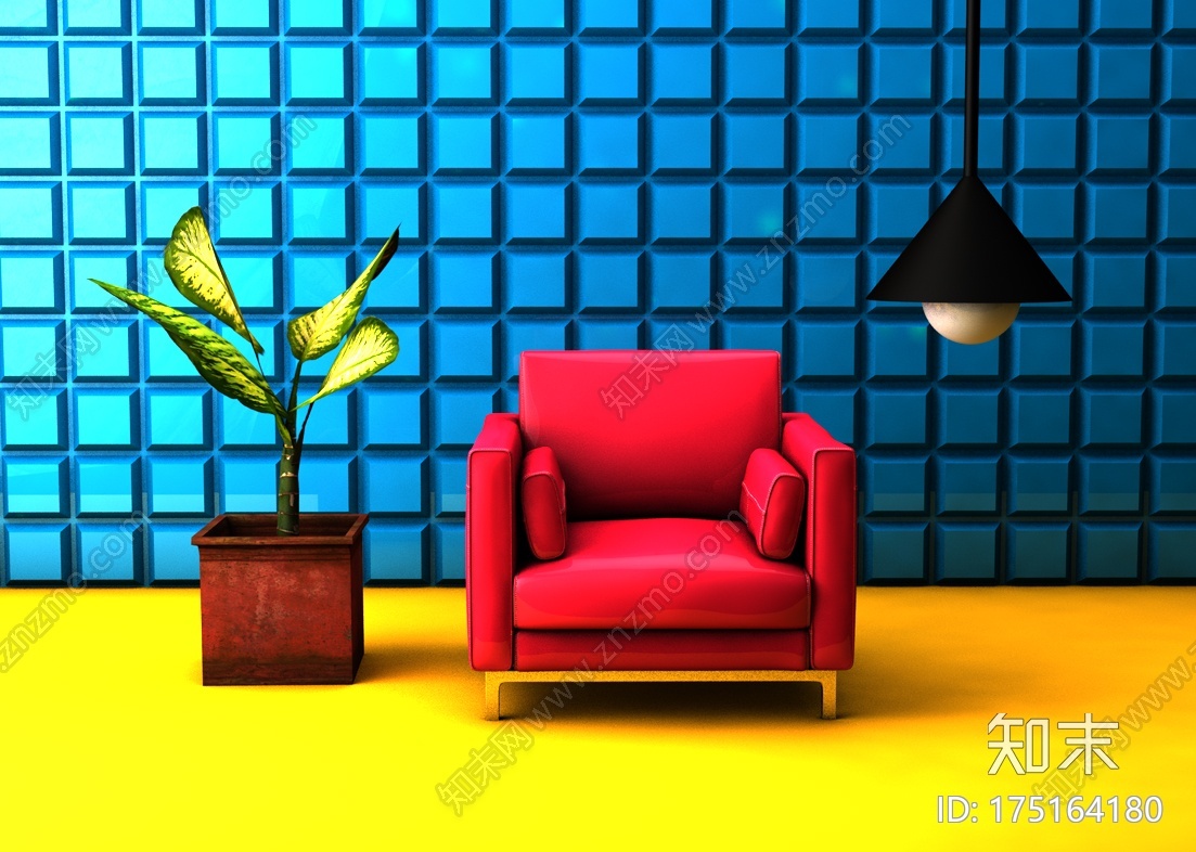粉色沙发CG模型下载【ID:175164180】