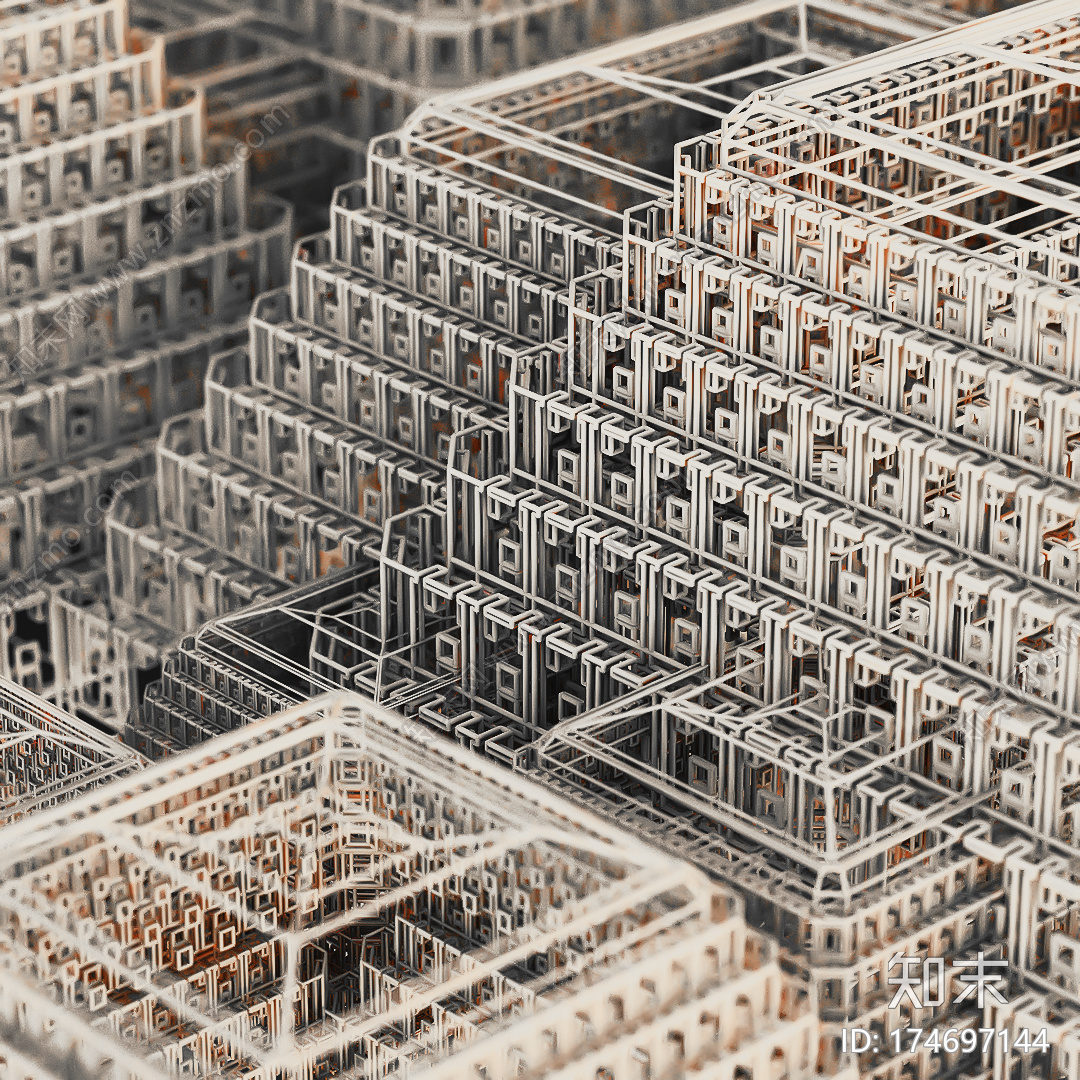 形成的阶梯C4D动画工程文件分享CG模型下载下载【ID:174697144】