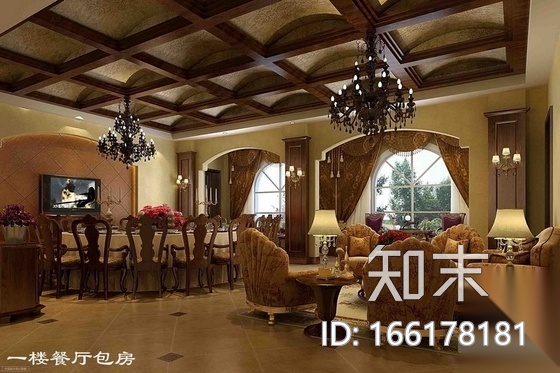 [甘肃]某度假村山庄会所室内施工图（含效果和实景）cad施工图下载【ID:166178181】