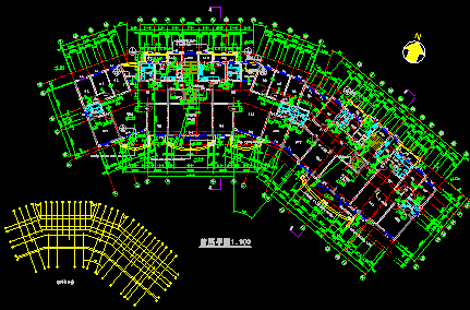 南京汉府雅苑住宅建筑建筑施工图（含多栋住宅楼）cad施工图下载【ID:168121179】