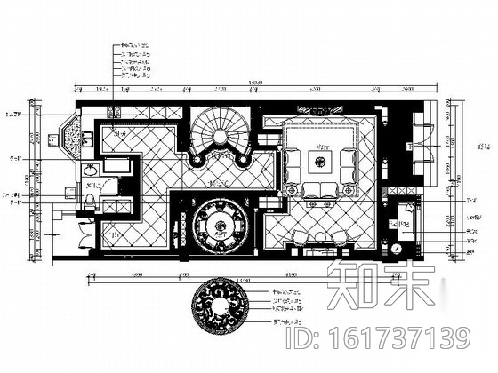 [南通]世外田园三层欧式别墅装修图（含效果）cad施工图下载【ID:161737139】