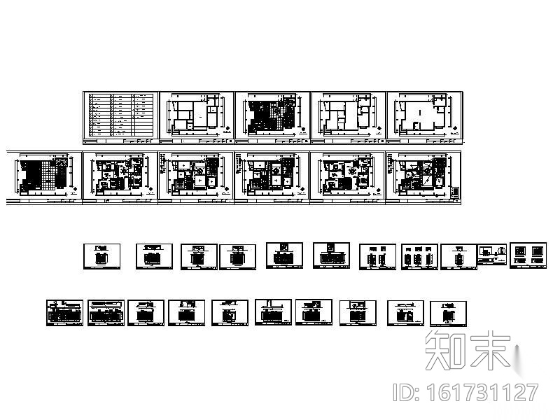 [广东]150㎡三居室雅居施工图(含实景)cad施工图下载【ID:161731127】