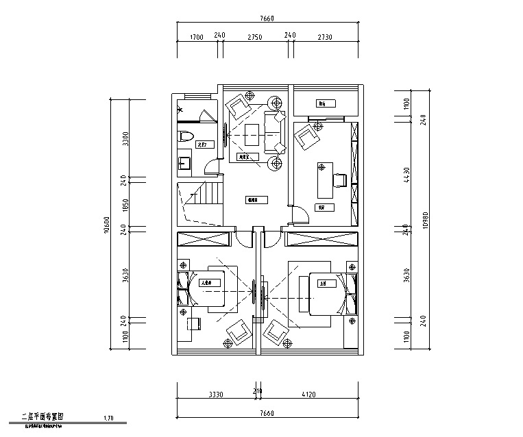 [山西]港式风格200平米自建房住宅设计施工图（附效果图...施工图下载【ID:160104142】