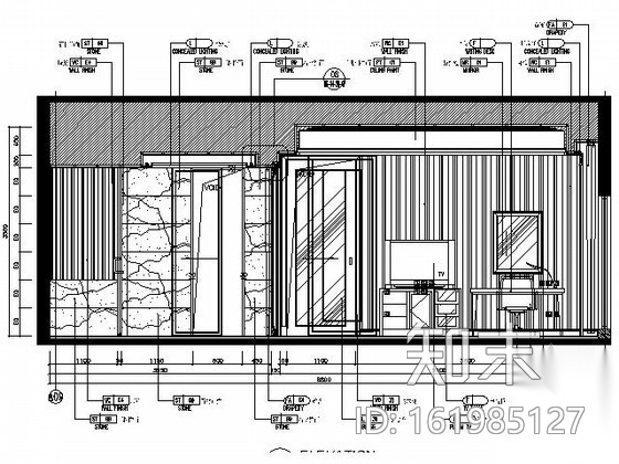 [厦门]某假日大酒店26号客房施工图cad施工图下载【ID:161985127】