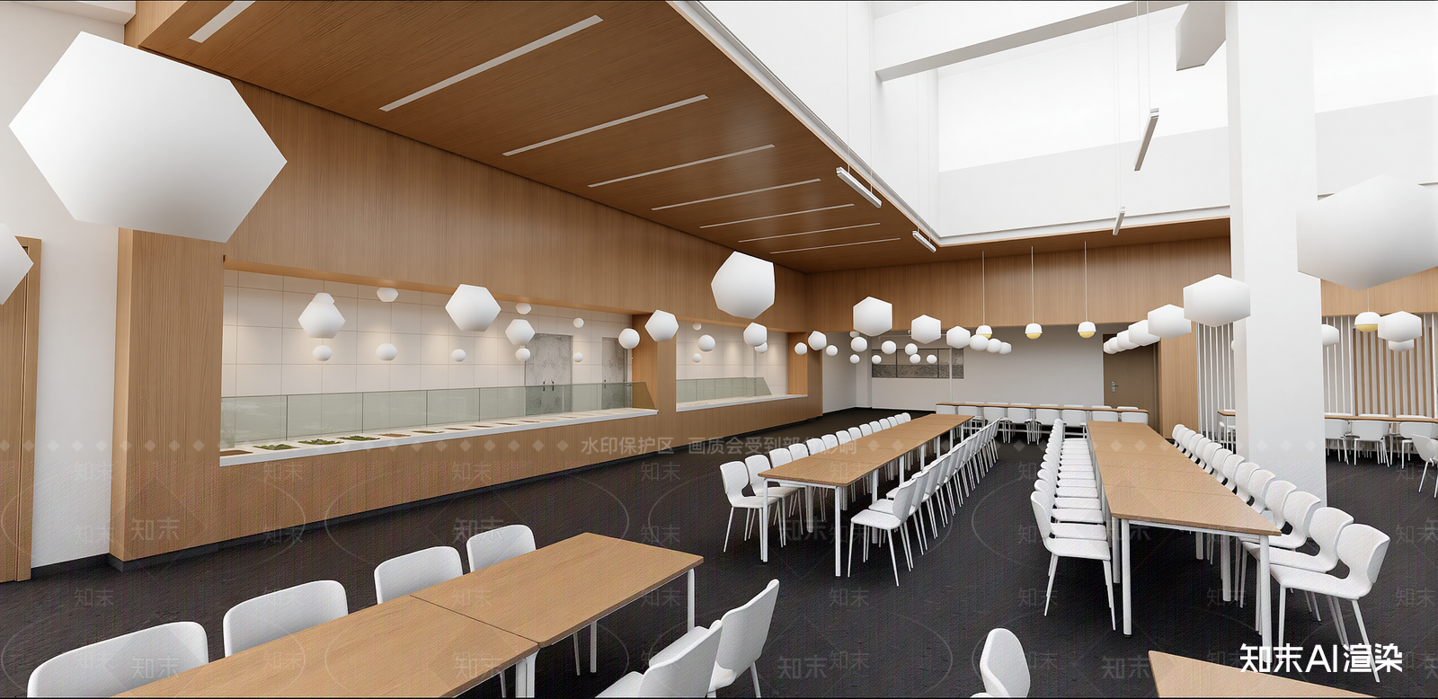 现代自助餐厅SU模型下载【ID:1215925911】