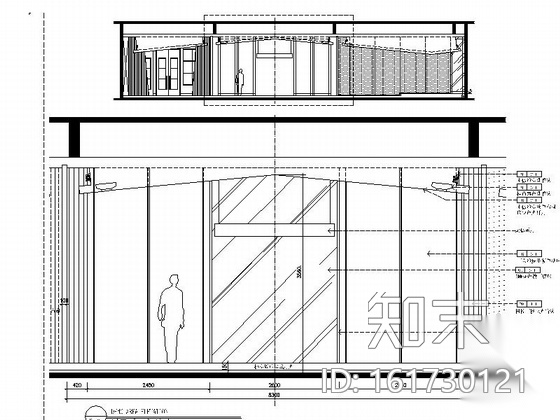 [重庆]某住宅小区售楼处室内装修施工图cad施工图下载【ID:161730121】