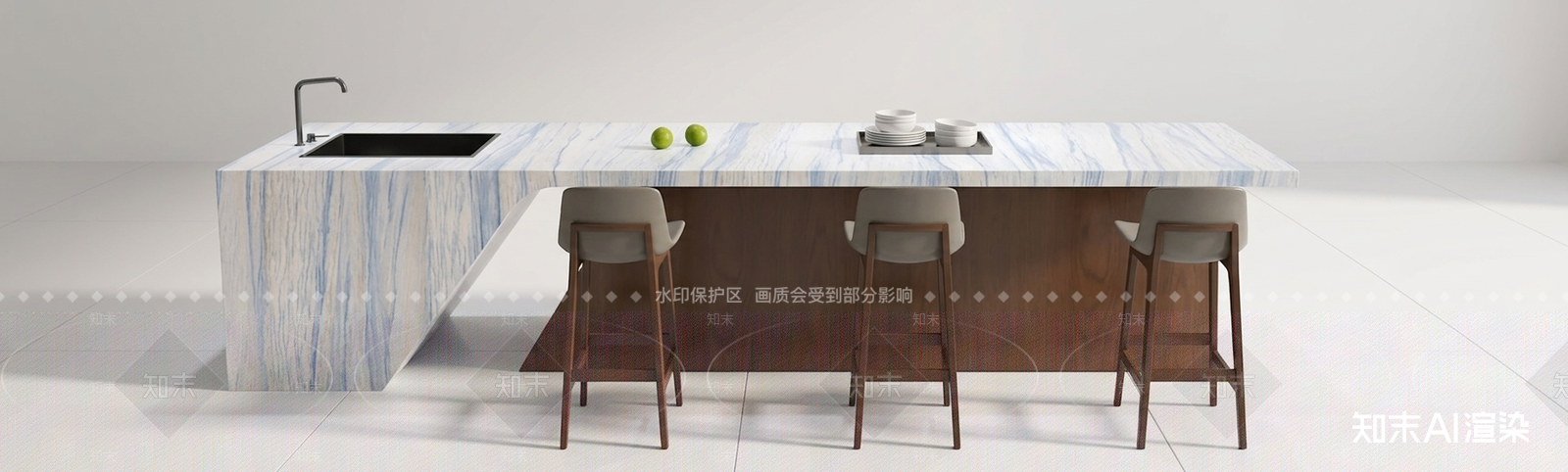 一体式吧台岛台3D模型下载【ID:1227573335】