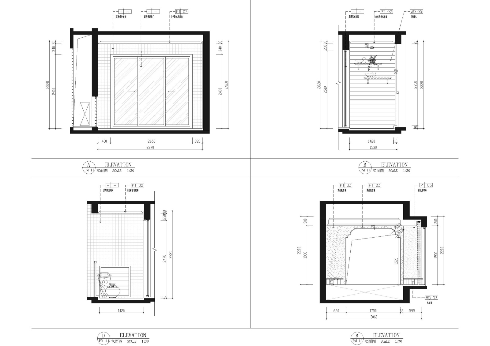 [深圳]东部现代花园36#样板间施工图+3d文件cad施工图下载【ID:160388177】