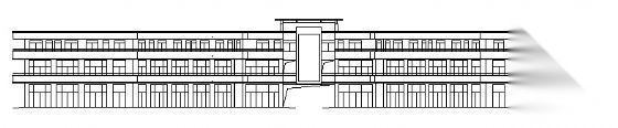 某三层临街底商办公楼建筑方案图施工图下载【ID:151510124】