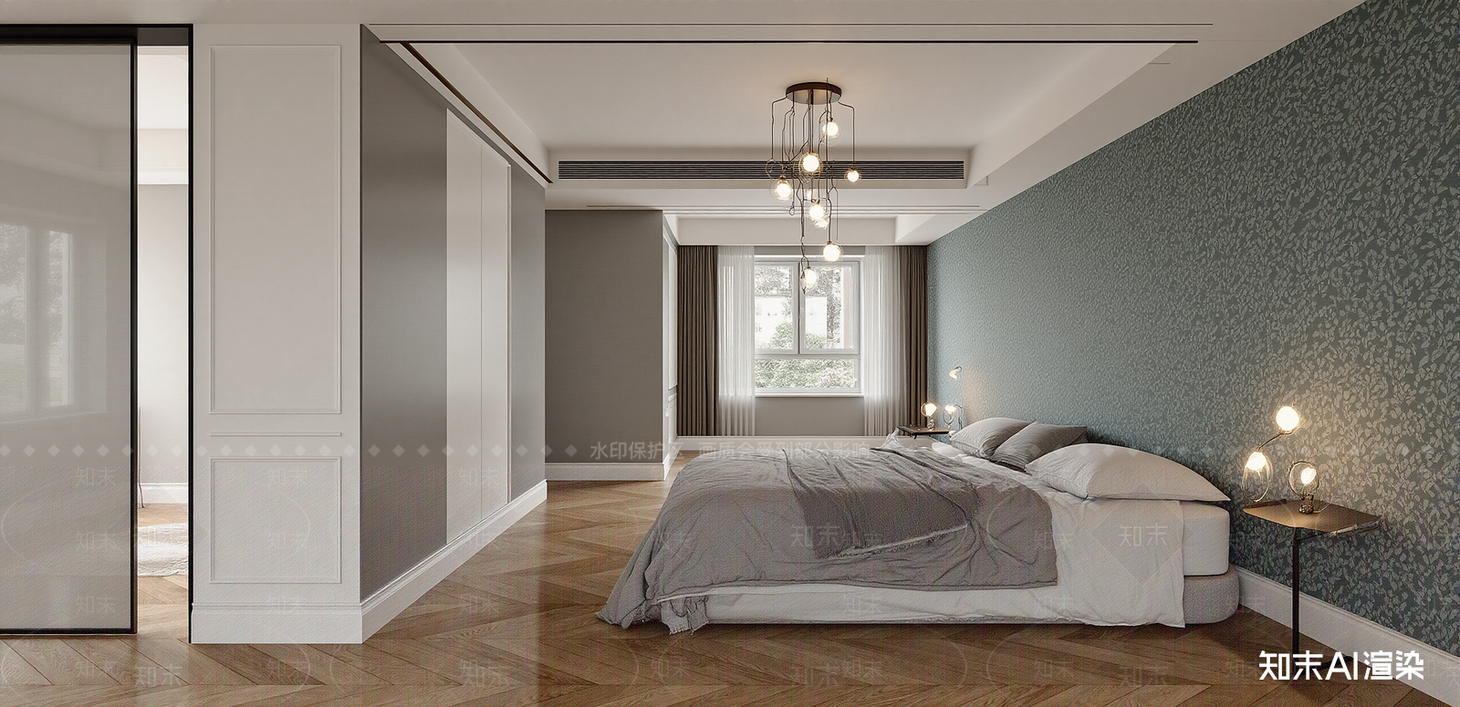 法式家居卧室SU模型下载【ID:1215983223】