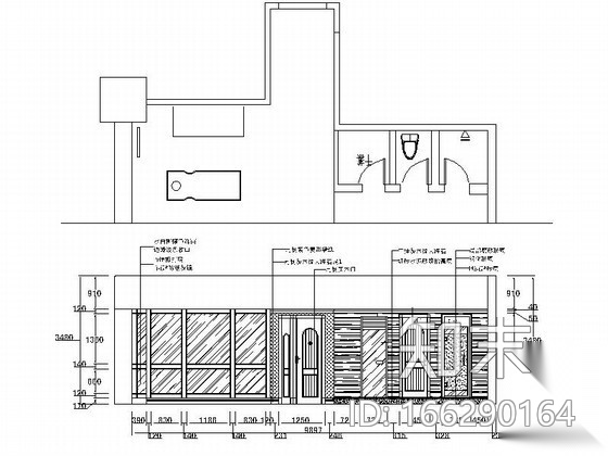 休闲桑拿VIP室装修图cad施工图下载【ID:166290164】